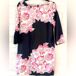 Lilly Pulitzer Shauna Tunic Dress Butterfly Print in Black, Pink, Lavender.  Sz6
